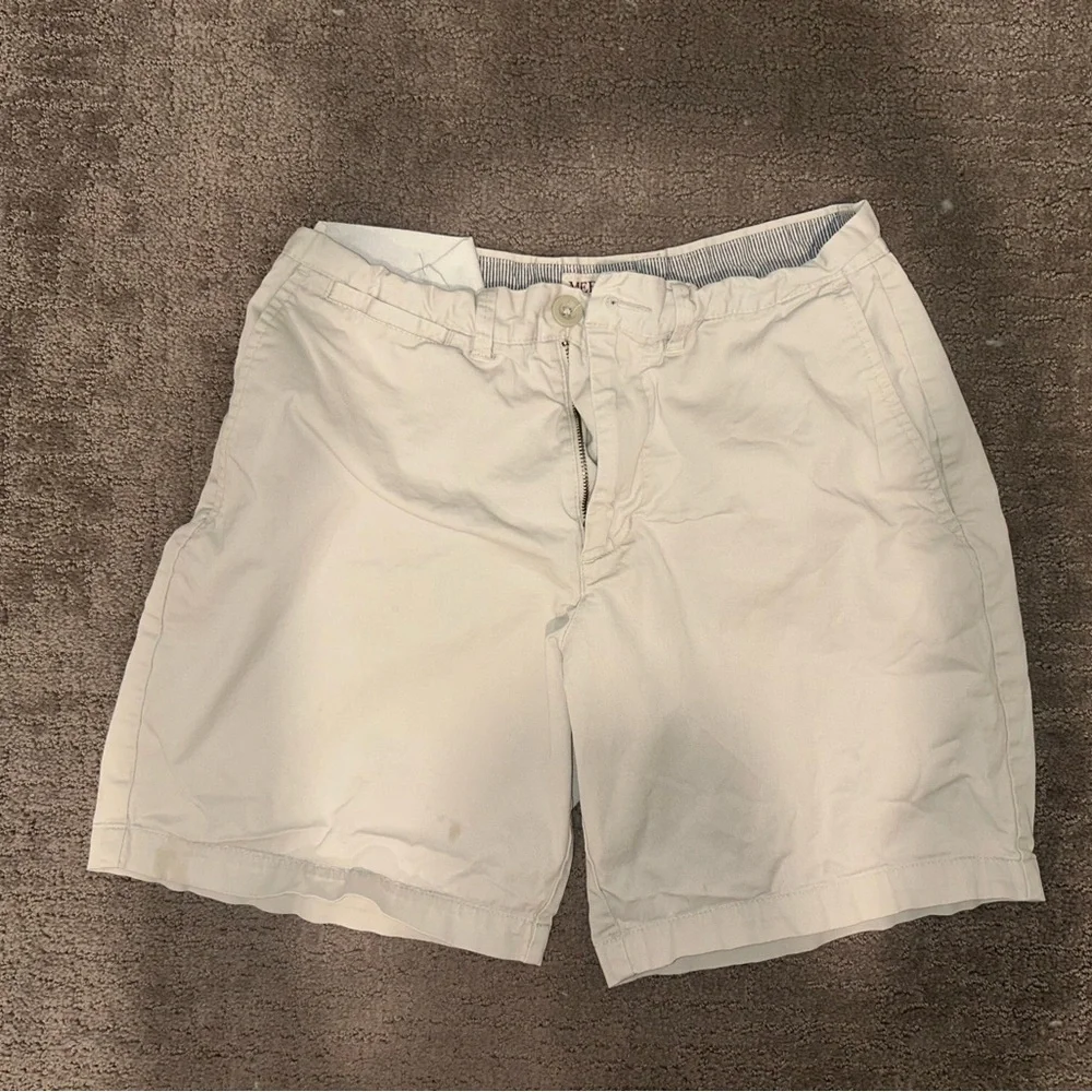 Merona Men's Flat Front Shorts Bundle- Navy and Cream size 28